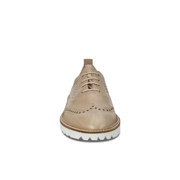 Ecco Incise Taupe Leather Lace-Up, Wing-Tip Contemp.  Oxford EU 42 Men 8… - Picture 3 of 13